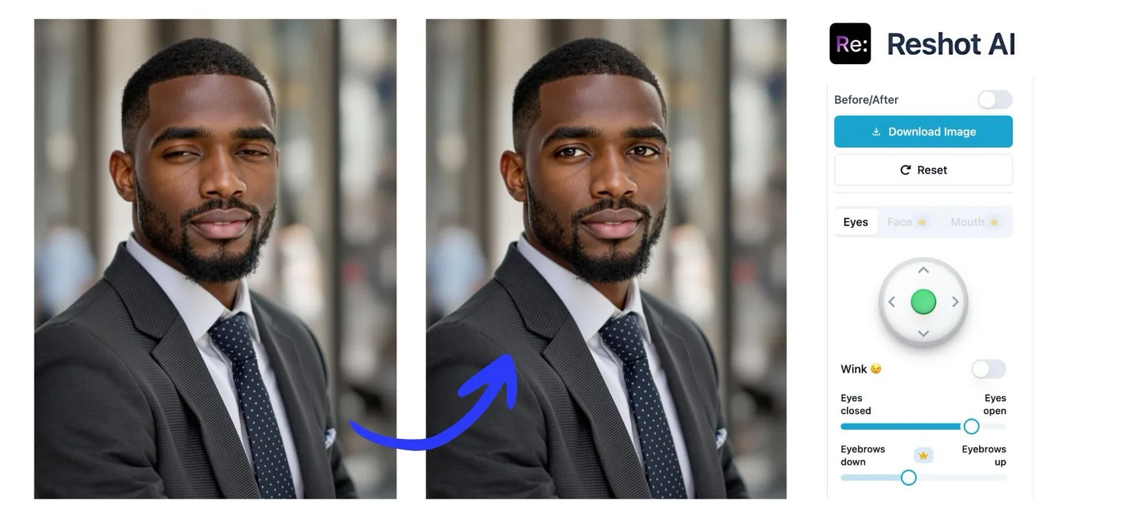How to Open Closed Eyes in Photos Online for Free - Easy Fix with Reshot AI