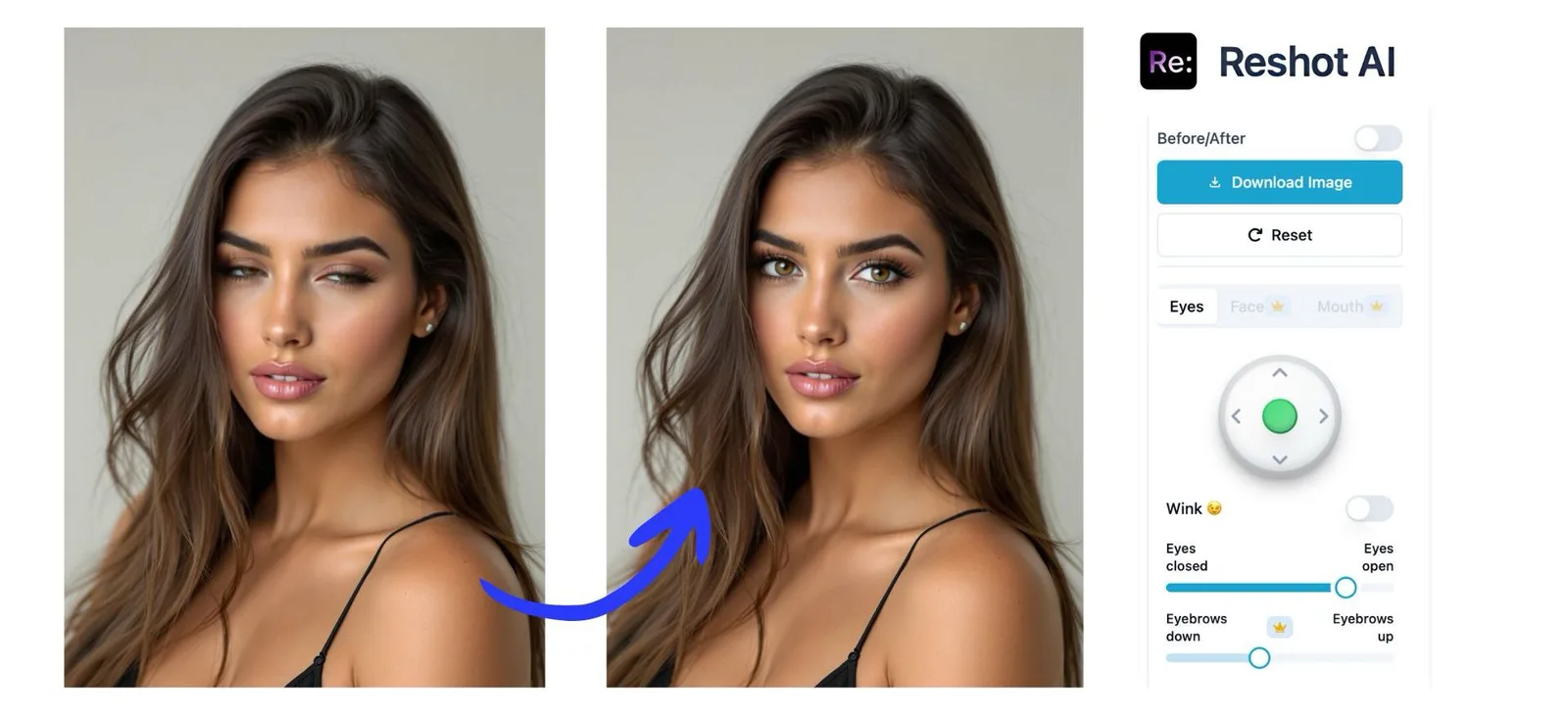 How to Open Closed Eyes in Photos Online for Free - Easy Fix with Reshot AI