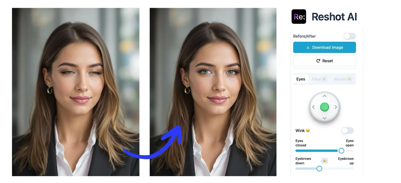 How to Open Closed Eyes in Photos Online for Free - Easy Fix with Reshot AI