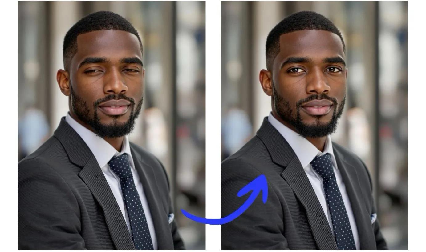 How to Open Closed Eyes in Photos Online for Free - Easy Fix with Reshot AI